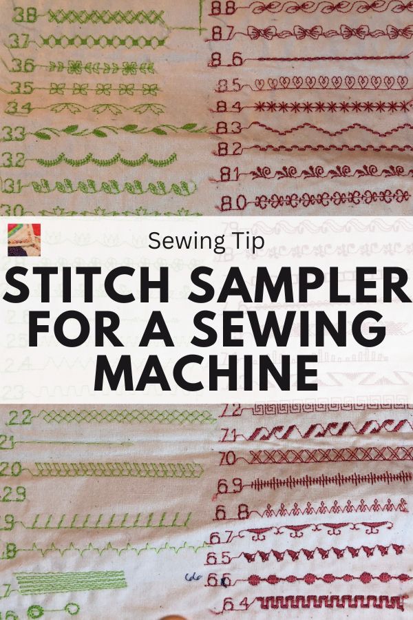 Stitch Sampler for a Sewing Machine pin