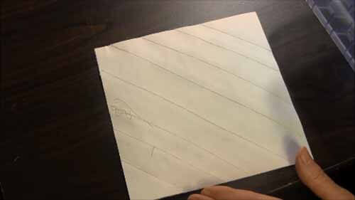 String Piecing Tutorial - back of block trimmed