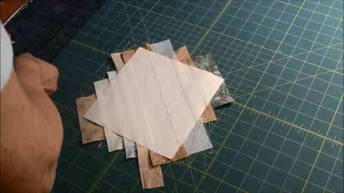 String Piecing Tutorial - block back untrimmed