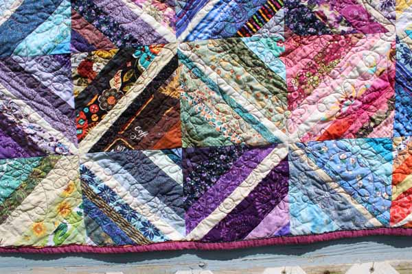 String Quilt - Machine Quilting Closeup