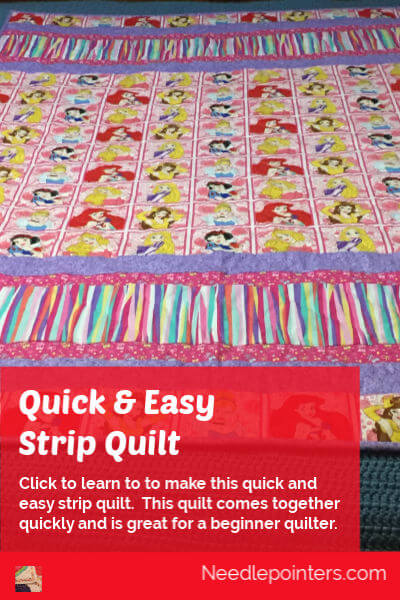 Quick and Easy Strip Quilt - pin