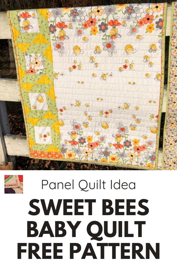 Sweet Bees Baby Quilt Pattern - pin