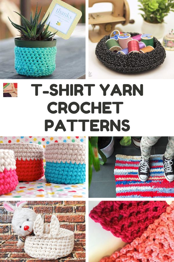 40+ Free T-Shirt Yarn Crochet Patterns and Project Ideas