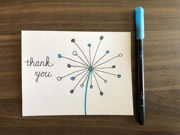 Thank You Thanks Card Thank You Card Handmade Card Greeting Card  Appreciation Flower Card for Her or Him Gift Gift Ideas - Etsy