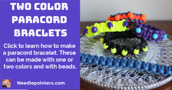 how to make paracord bracelet with two colors