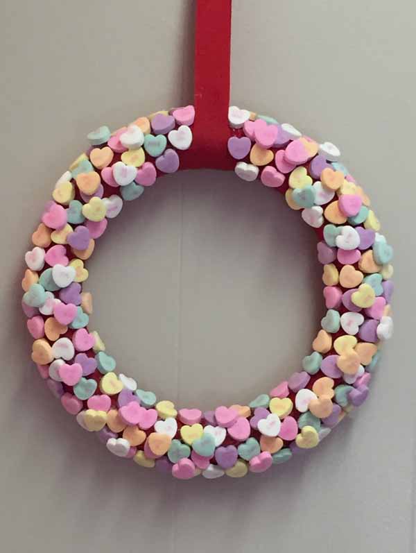 Conversation Heart Wreath: How To DIY an Adorable Valentine Candy Heart  Wreath - RouseintheHouse