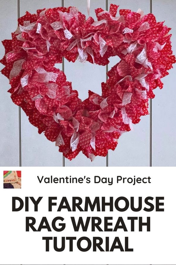DIY Valentine Heart Rag Wreath - Creative Housewives