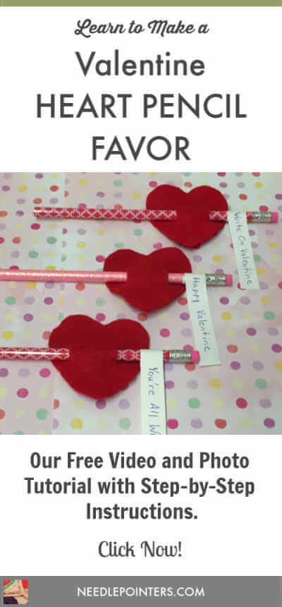 Valentine Heart Pencil Favor
