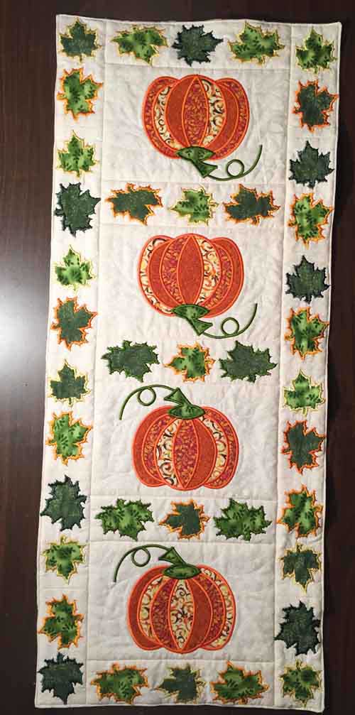 Pumpkin Table Runner | Needlepointers.com