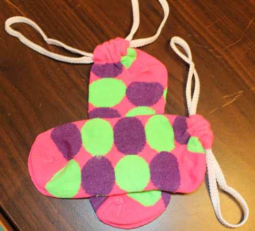 Sock Drawstring Pouch Tutorial