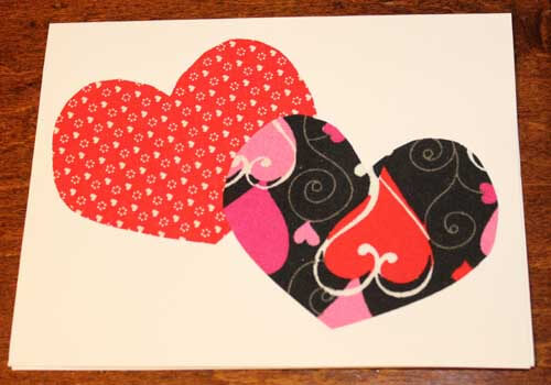 Fabric Valentine Card