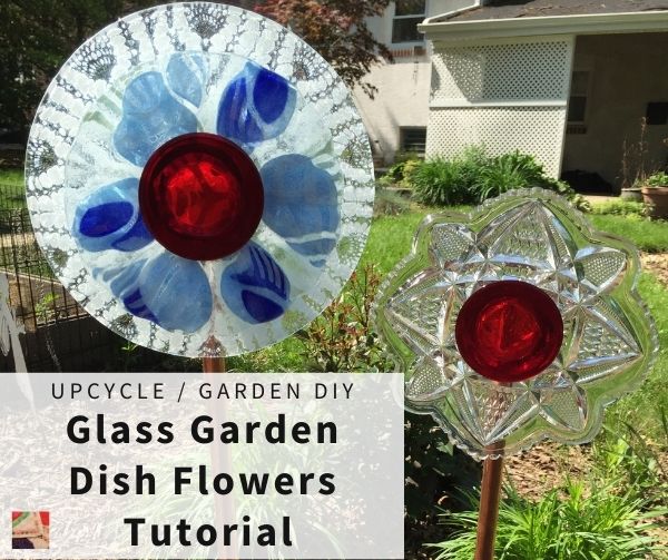 Glass Garden Dish Flowers - Fb