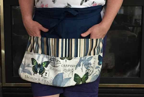 Garden Apron Tutorial - Finished Apron on Model