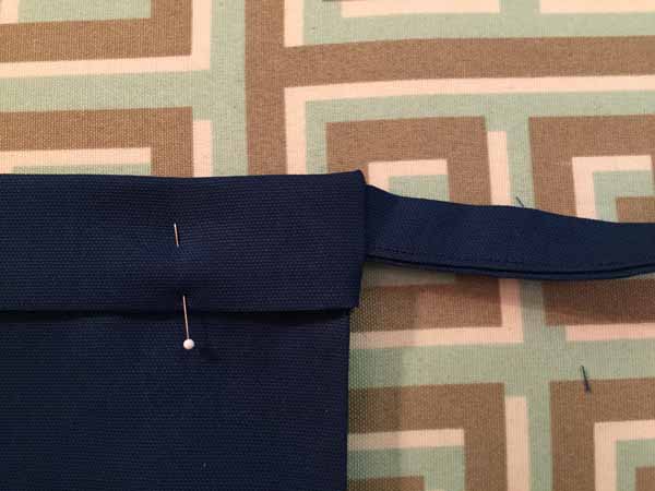 Garden Apron Tutorial - Pin Top Edge