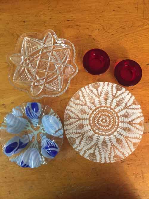 Garden Glass Flowers - Collecting Dishes