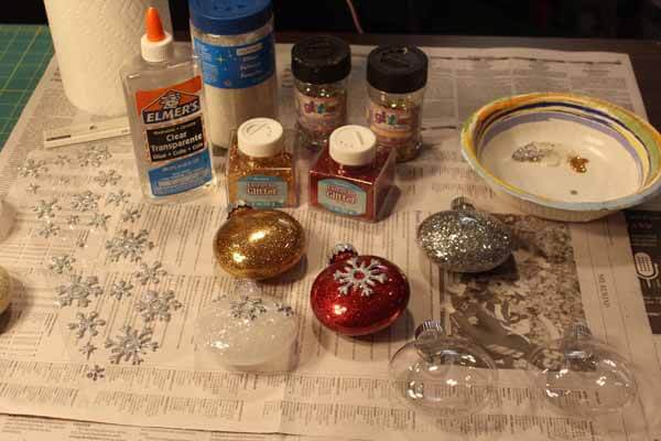 Glitter Ornament Tutorial - Supplies